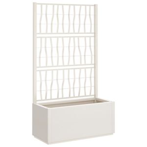 vidaXL Vrtna sadilica s re&scaron;etkom bijela 80 x 36 x 140 cm PP