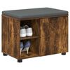 vidaXL Klupa za hodnik s jastukom Dimljeni Hrast 60 x 38 x 46 cm