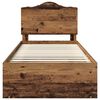 vidaXL Krevetna konstrukcija s uzglavljem Staro drvo 100 x 200 cm