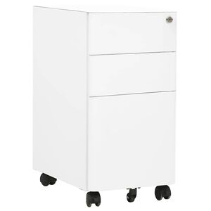 vidaXL Mobilni ormarić za spise bijeli 30 x 45 x 59 cm čelični