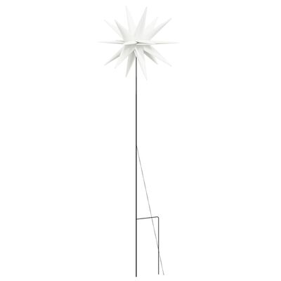 vidaXL Božićna svjetiljka sa šiljkom za tlo LED sklopiva bijela 57 cm