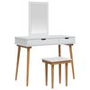 vidaXL Set toaletnog stolića FAUSKE 3 kom. Bijela 100 x 50 x 143 cm
