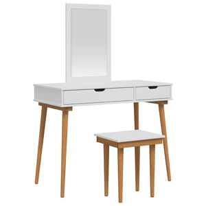 vidaXL Set toaletnog stolića FAUSKE 3 kom. Bijela 100 x 50 x 143 cm