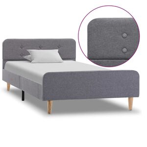 vidaXL Okvir za krevet od tkanine svjetlosivi 90 x 200 cm