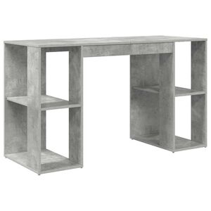 vidaXL Stol Betonski sivi Konstruirano drvo 130 x 50.5 x 75 cm