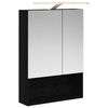 vidaXL Kupaonski ormar s ogledalom Crni hrast 50 x 14,5 x 70 cm