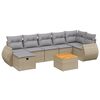 vidaXL 8-dijelni set vrtnih sofa s jastucima bež od poliratana