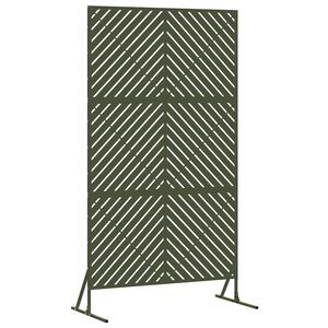 vidaXL Zaslon za privatnost 100 x 50 x 180 cm Čelik Maslinastozelena