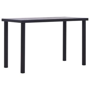 vidaXL Blagovaonski stol crni i siva boja betona 120 x 60 x 75 MDF