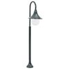 vidaXL Vrtna stupna svjetiljka od aluminija E27 120 cm tamnozelena