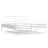 vidaXL Metalni okvir kreveta uzglavlje i podnožje bijeli 183x213 cm