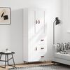 vidaXL Visoka komoda bijela 69,5x34x180 cm konstruirano drvo