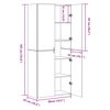 vidaXL Highboard 2 pcs Crni hrast 80 x 42 x 185 cm