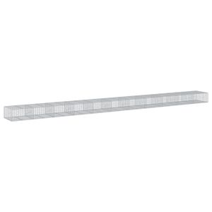 vidaXL Gabionska ko&scaron;ara s poklopcem 1100x100x50 cm pocinčano željezo