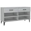 vidaXL Ormarić za cipele sivi hrast 102 x 35 x 55 cm konstruirano drvo
