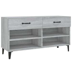vidaXL Ormarić za cipele sivi hrast 102 x 35 x 55 cm konstruirano drvo