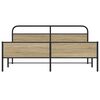 vidaXL Metalni okvir kreveta bez madraca boja hrasta 193x203 cm
