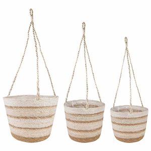 vidaXL 3 kom. Prirodna, bijela i bež &Oslash;26 x 19 cm 100% morska trava
