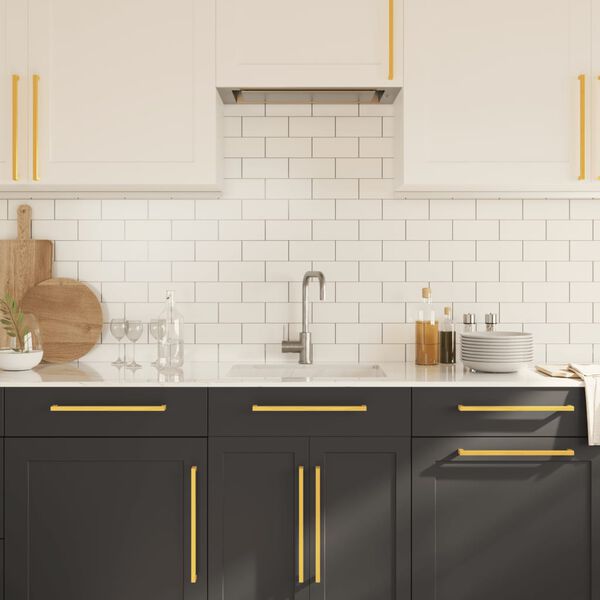 vidaXL Ručke za ormarić 10 kom zlatne 20 mm od nehrđajućeg čelika