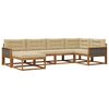 vidaXL Set vanjskih sofa 6 kom. Prirodna i bež