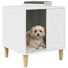 vidaXL Kućica za pse Sjajno bijelo 44 x 42 x 49 cm Konstruirano drvo