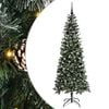 vidaXL Umjetno božićno drvce Zelena 210 cm PVC, plastika i čelik