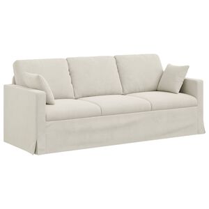 vidaXL Sofa Krema 198 x 78 x 80 cm Bar&scaron;un