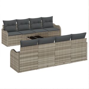 vidaXL Sjedeća garnitura za vrt Svijetlo siva 55 x 55 x 37 cm