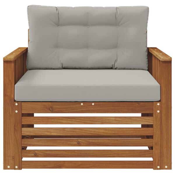 vidaXL Set vanjskih sofa Čvrsto drvo akacije i poliester Prirodna