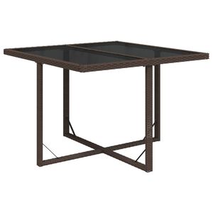 vidaXL Vrtni stol smeđi 109 x 107 x 74 cm od poliratana i stakla