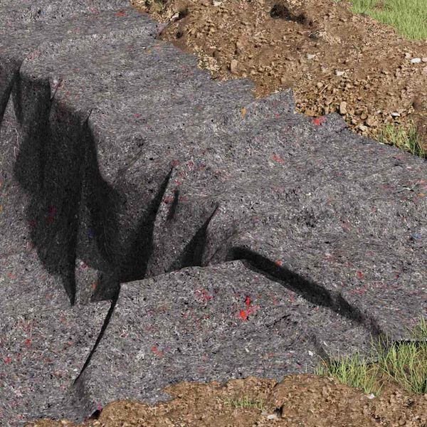 vidaXL Flis tkanina za ribnjak Siva 1 x 50 m Poliester i pamuk