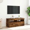 vidaXL TV ormarić s LED svjetlima boja dimljenog hrasta 90x35x40 cm