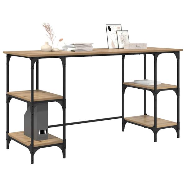 vidaXL Stol Umjetnički hrast 140 x 50 x 75 cm Konstruirano drvo