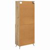 vidaXL Highboard Umjetnički hrast 69,5 x 34 x 180 cm Konstruirano drvo