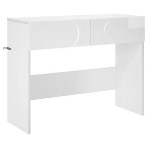 vidaXL Konzolni stol Bijela visokog sjaja 96,5 x 38 x 75 cm