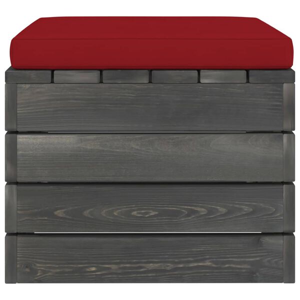 vidaXL Vrtni otoman od paleta od borovine s jastukom