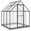 vidaXL Staklenik s okvirom antracit 169 x 169 x 202 cm aluminijski