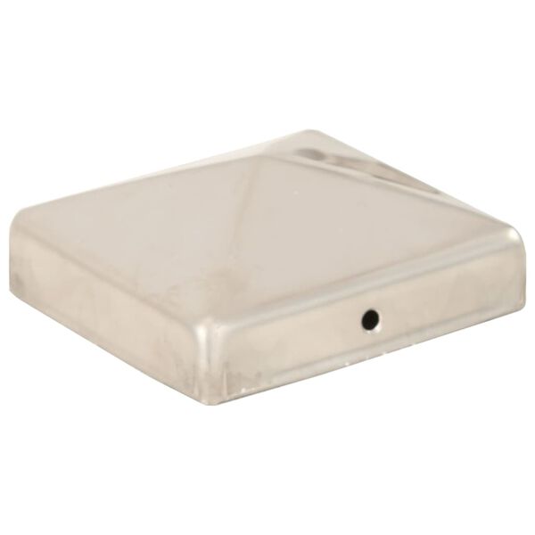 vidaXL Piramidalni poklopci za stupove ograde 6 kom čelični 81 x 81 mm