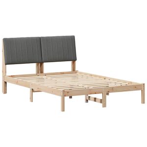 vidaXL Krevetna konstrukcija Smeđa 135 x 190 cm Čvrsto borovo drvo