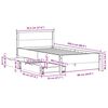 vidaXL Okvir kreveta bez madraca bijeli 90 x 200 cm masivna borovina