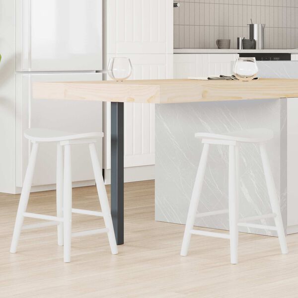 vidaXL Trpezarijske stolice 2 pcs Bijelo 46 x 37 x 63 cm