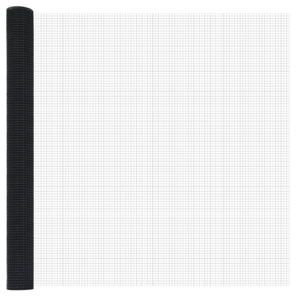 vidaXL Zavarena žičana ograda Siva 1.5 x 25 m Čelik