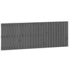 vidaXL Zidno uzglavlje sivo 166x3x60 cm od masivne borovine