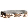 vidaXL Set vanjskih sofa s jastukom 11 pcs Prirodna i svijetlo siva