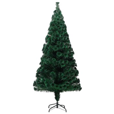 vidaXL Umjetno božićno drvce sa stalkom zeleno 210 cm optička vlakna