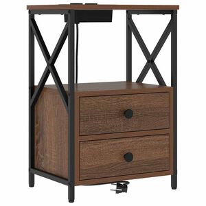 vidaXL Noćni ormar Smeđi hrast 40 x 31 x 60 cm Konstruirano drvo