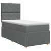 vidaXL Boxspring krevet s madracem Tamnosiva Jjedan Tkanina