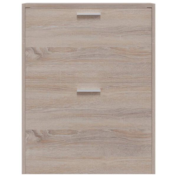 Drveni ormarić za cipele s izgledom hrasta i 2 pretinca