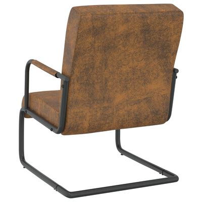 vidaXL Konzolna stolica smeđa od tkanine