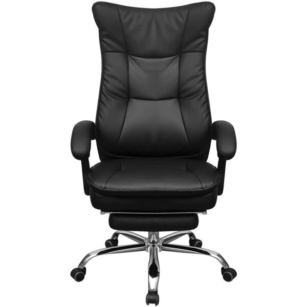 vidaXL Uredska stolica s podesivim naslonom i naslonom za noge